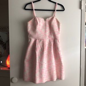 Anthropologie, Pink and white, convertible dress.